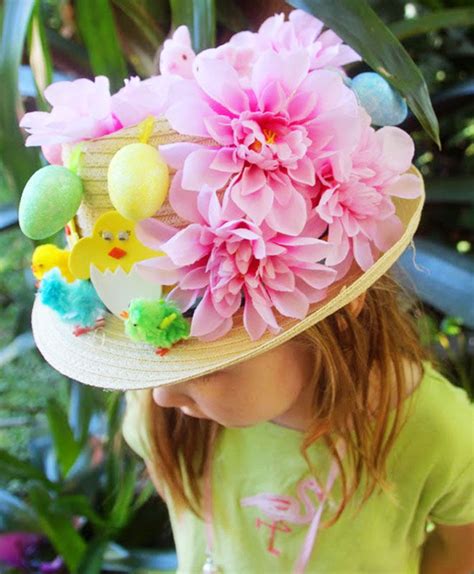 Easter bonnet ideas - 1. Traditional Easter bonnet. 1 / 52. Make a traditional Easter bonnet by using a stapler or glue gun to stick on a cheery mix of chicks, flowers, eggs and feathers. The more the better! Follow our easy, step-by-step instructions to make this traditional Easter bonnet. 2. Easy peasy card Easter bonnet. 2 / 52.